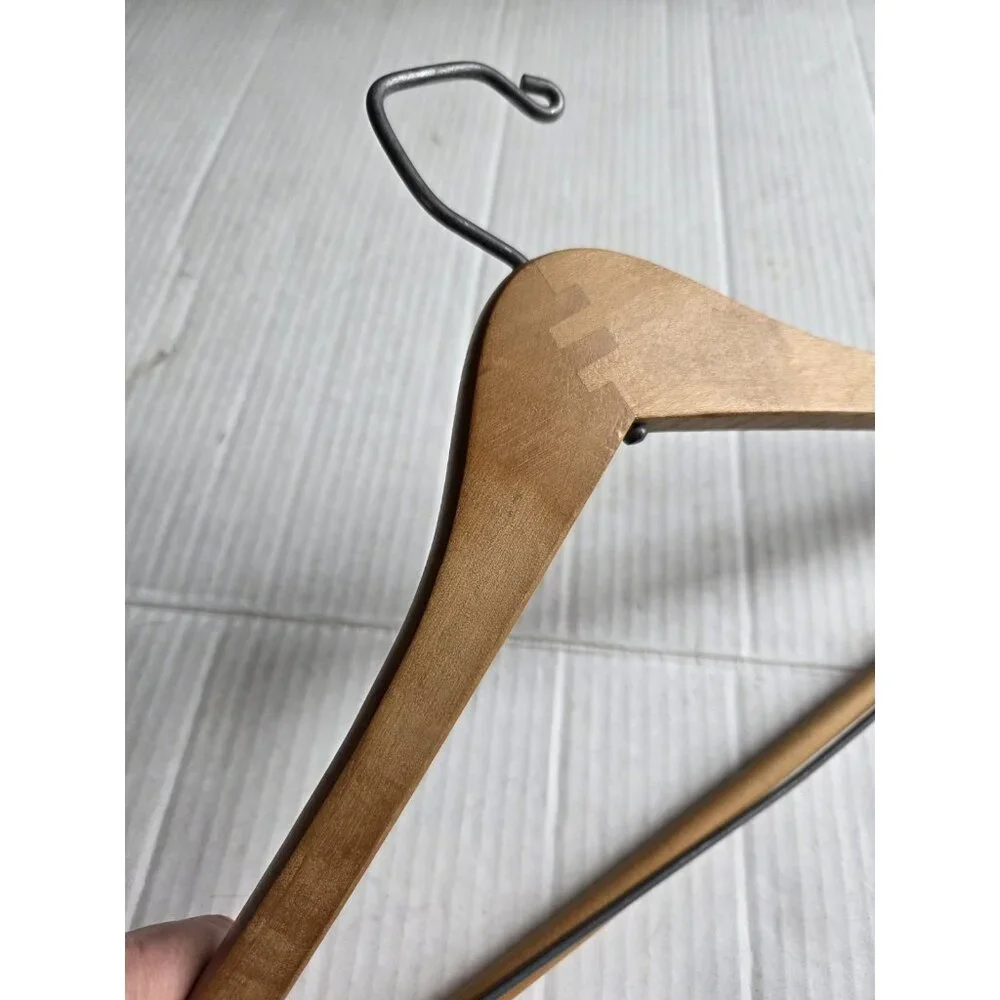 Vintage Wishbone Wooden Advertising‎ Clothes Hanger Nathan's Shreveport